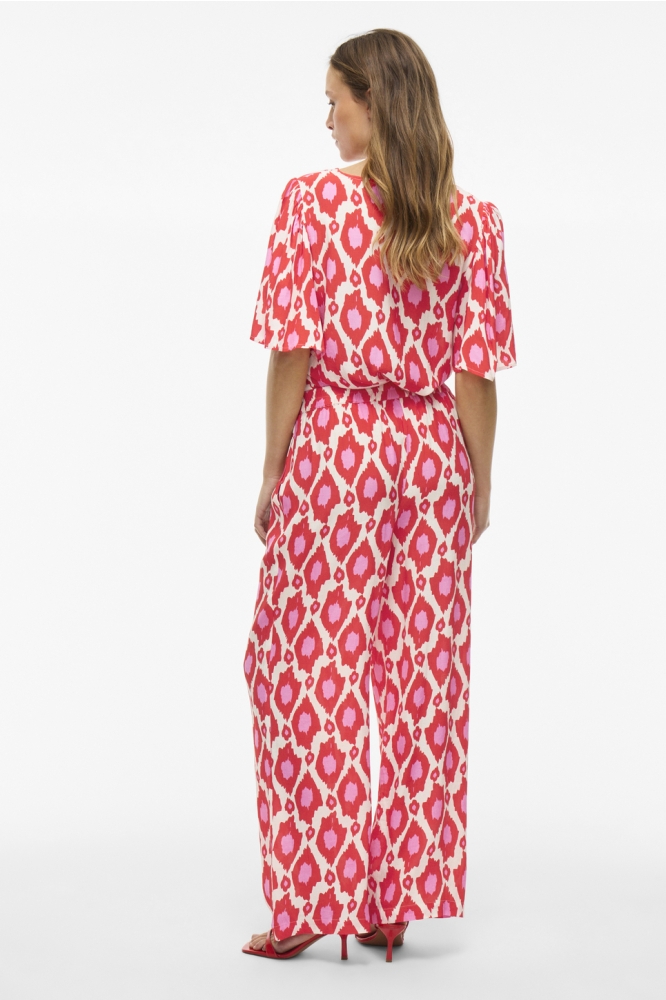 VIKIKKI HW WIDE PANTS/TES 14109539 AURORA RED